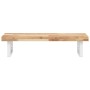 Wall-mounted sink shelf made of steel and solid acacia wood by , bathroom vanities - Ref: Foro24-3302696, Price: 100,42 €, Di...