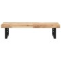 Wall-mounted sink shelf made of steel and solid acacia wood by , bathroom vanities - Ref: Foro24-3302689, Price: 76,99 €, Dis...