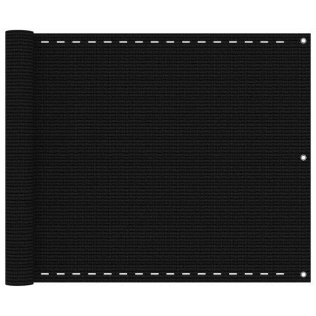 Schwarze HDPE-Balkonmarkise 75x300 cm von vidaXL, Sonnenschirme - Ref: Foro24-311028, Preis: 16,99 €, Rabatt: %