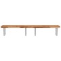 Wall-mounted sink shelf made of steel and solid acacia wood by , bathroom vanities - Ref: Foro24-3302862, Price: 155,69 €, Di...