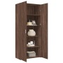 Aparador de madera de ingeniería marrón roble 80x42,5x185 cm de , Aparadores - Ref: Foro24-3281440, Precio: 186,39 €, Descuen...