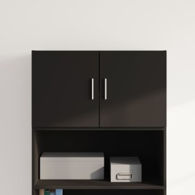 Engineered wood black wall cabinet 70x42.5x40 cm by , Sideboards - Ref: Foro24-846118, Price: 56,99 €, Discount: %