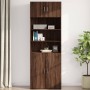 Engineered wood brown oak wall cabinet 80x42.5x40 cm by , Sideboards - Ref: Foro24-846130, Price: 64,06 €, Discount: %