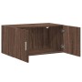 Engineered wood brown oak wall cabinet 80x42.5x40 cm by , Sideboards - Ref: Foro24-846130, Price: 64,06 €, Discount: %