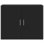 Armario de pared madera de ingeniería negro 80x42,5x64 cm de , Aparadores - Ref: Foro24-846132, Precio: 79,99 €, Descuento: %