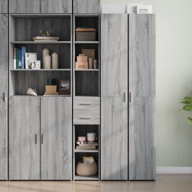 Engineered wood sideboard in Sonoma grey, 30x42.5x185 cm by , Sideboards - Ref: Foro24-846241, Price: 100,99 €, Discount: %