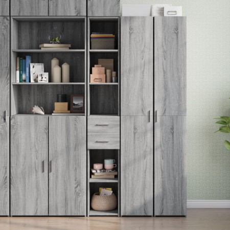 Aparador de madera de ingeniería gris Sonoma 30x42,5x185 cm de , Aparadores - Ref: Foro24-846241, Precio: 100,89 €, Descuento: %