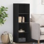 Tall black engineered wood sideboard 40x41x124 cm by , Sideboards - Ref: Foro24-846384, Price: 75,55 €, Discount: %