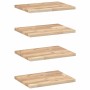 Floating shelves 4 units untreated acacia wood 60x30x2 cm by , Shelves and shelves - Ref: Foro24-3279370, Price: 83,08 €, Dis...