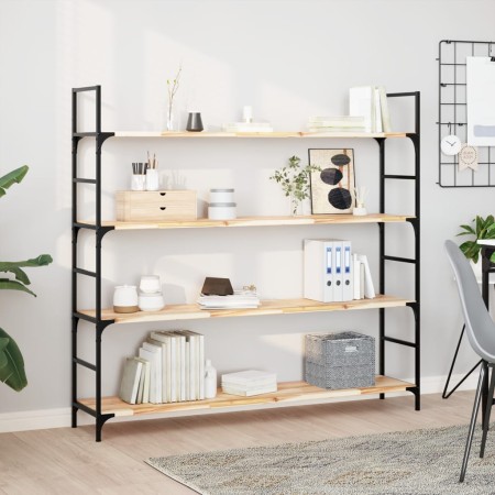 Solid untreated acacia wood floating shelf 120x30x2 cm by , Shelves and shelves - Ref: Foro24-3279379, Price: 40,90 €, Discou...