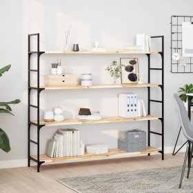 Floating shelves 3 units untreated acacia wood 140x30x2 cm by , Shelves and shelves - Ref: Foro24-3279385, Price: 125,69 €, D...