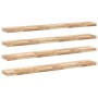 Floating shelves 4 units untreated acacia wood 120x20x4 cm by , Shelves and shelves - Ref: Foro24-3279434, Price: 178,12 €, D...