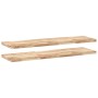 Floating shelves 2 units untreated acacia wood 140x40x4 cm by , Shelves and shelves - Ref: Foro24-3279488, Price: 208,23 €, D...