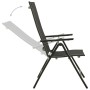 Folding garden chairs 2 pcs black aluminum textilene by vidaXL, Garden chairs - Ref: Foro24-312188, Price: 144,28 €, Discount: %