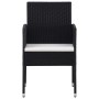 Garden chairs with cream cushions, 4 units, black synthetic rattan by , Garden chairs - Ref: Foro24-318727, Price: 237,62 €, ...