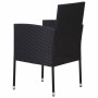 Garden chairs with cream cushions, 4 units, black synthetic rattan by , Garden chairs - Ref: Foro24-318727, Price: 237,62 €, ...