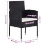 Garden chairs with cream cushions, 4 units, black synthetic rattan by , Garden chairs - Ref: Foro24-318727, Price: 237,62 €, ...