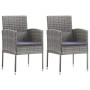 Garden chairs with gray cushions 2 pcs synthetic gray rattan by , Garden chairs - Ref: Foro24-318725, Price: 121,79 €, Discou...