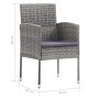 Garden chairs with gray cushions 2 pcs synthetic gray rattan by , Garden chairs - Ref: Foro24-318725, Price: 121,79 €, Discou...