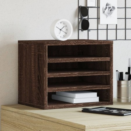 Organizador escritorio madera ingeniería marrón 36x26x29,5 cm de , Clasificación y organización - Ref: Foro24-848051, Precio:...