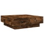 Engineered wood smoked oak coffee table 90x90x28 cm by , Coffee table - Ref: Foro24-848091, Price: 133,64 €, Discount: %