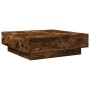 Engineered wood smoked oak coffee table 90x90x28 cm by , Coffee table - Ref: Foro24-848091, Price: 133,64 €, Discount: %