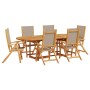 Garden dining set 7 pieces solid acacia wood and textilene by , Garden sets - Ref: Foro24-3279318, Price: 778,71 €, Discount: %