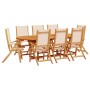 9-piece solid acacia wood and textilene garden dining set by , Garden sets - Ref: Foro24-3279277, Price: 914,22 €, Discount: %