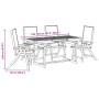 Garden dining set 5 pieces solid acacia wood and textilene by , Garden sets - Ref: Foro24-3279324, Price: 508,99 €, Discount: %