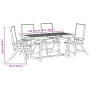 Garden dining set 5 pieces solid acacia wood and textilene by , Garden sets - Ref: Foro24-3279282, Price: 500,98 €, Discount: %