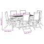 Garden dining set 7 pieces solid acacia wood and textilene by , Garden sets - Ref: Foro24-3279311, Price: 642,63 €, Discount: %