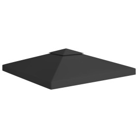 Toldo de cenador 2 niveles 310 g/m² 3x3 m negro de vidaXL, Cubiertas para carpas y cenadores - Ref: Foro24-312072, Precio: 66...