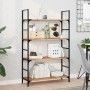 Floating shelf 4 units made of acacia wood with an oil finish 100x30x2 cm by , Shelves and shelves - Ref: Foro24-3279538, Pri...