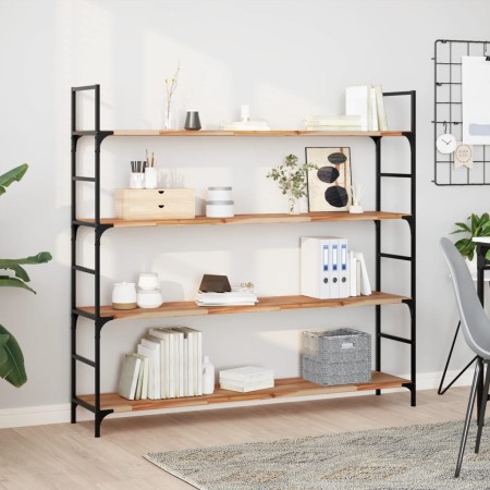 Floating shelf 4 units made of acacia wood with an oil finish 160x30x2 cm by , Shelves and shelves - Ref: Foro24-3279550, Pri...