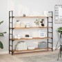 Floating shelf 4 units made of acacia wood with an oil finish 160x30x2 cm by , Shelves and shelves - Ref: Foro24-3279550, Pri...