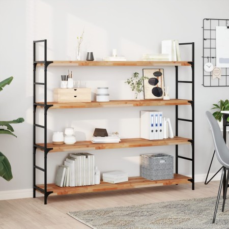 Solid acacia wood floating shelf with oil finish 140x30x4cm by , Shelves and shelves - Ref: Foro24-3279623, Price: 87,01 €, D...