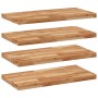 Floating shelf 4 units acacia wood oil finish 100x40x4 cm by , Shelves and shelves - Ref: Foro24-3279642, Price: 290,99 €, Di...