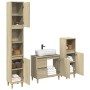 3-piece bathroom furniture set made of Sonoma oak plywood. by , Bathroom furniture - Ref: Foro24-3307669, Price: 196,46 €, Di...