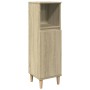 Set de muebles de baño 3 pzas madera contrachapada roble Sonoma de , Muebles de baño - Ref: Foro24-3307669, Precio: 188,46 €,...