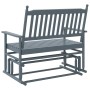 Sliding solid poplar wood bench 118x70x104.5 cm by , Rocking chairs - Ref: Foro24-4008869, Price: 189,99 €, Discount: %