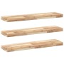 Floating shelves 3 units untreated acacia wood 100x20x4 cm by , Shelves and shelves - Ref: Foro24-3279429, Price: 114,36 €, D...