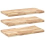 Floating shelves 3 units untreated acacia wood 100x40x4 cm by , Shelves and shelves - Ref: Foro24-3279481, Price: 215,37 €, D...