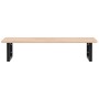 Wall-mounted steel and solid oak wood sink shelf by , bathroom vanities - Ref: Foro24-3302385, Price: 102,55 €, Discount: %