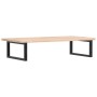 Wall-mounted steel and solid oak wood sink shelf by , bathroom vanities - Ref: Foro24-3302385, Price: 102,55 €, Discount: %