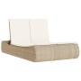 Double sun lounger with beige synthetic rattan cushions by , Loungers - Ref: Foro24-368094, Price: 332,29 €, Discount: %