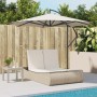 Double sun lounger with beige synthetic rattan cushions by , Loungers - Ref: Foro24-368094, Price: 332,29 €, Discount: %