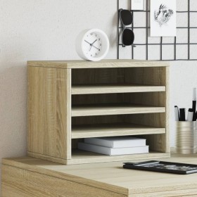 Organizador escritorio madera color roble Sonoma 36x26x29,5 cm de , Clasificación y organización - Ref: Foro24-848047, Precio...