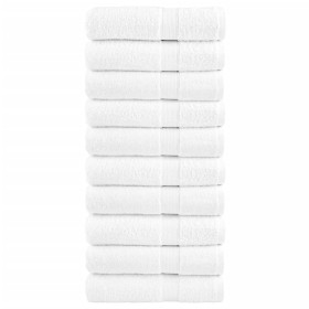 Bath towels 10 units 100% white cotton 100x150 cm 600 gsm by , Towels - Ref: Foro24-137134, Price: 166,99 €, Discount: %