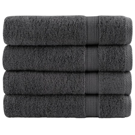 Hand towels 4 units 100% cotton anthracite 50x100 cm 600 gsm by , Towels - Ref: Foro24-137157, Price: 30,86 €, Discount: %