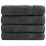 Hand towels 4 units 100% cotton anthracite 50x100 cm 600 gsm by , Towels - Ref: Foro24-137157, Price: 30,86 €, Discount: %